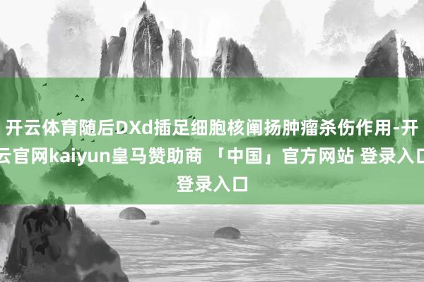 开云体育随后DXd插足细胞核阐扬肿瘤杀伤作用-开云官网kaiyun皇马赞助商 「中国」官方网站 登录入口