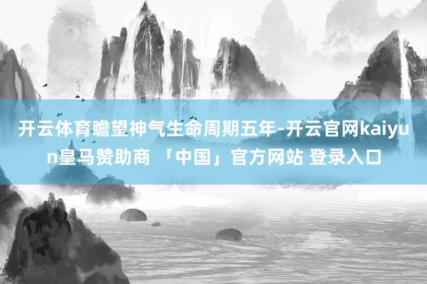 开云体育瞻望神气生命周期五年-开云官网kaiyun皇马赞助商 「中国」官方网站 登录入口