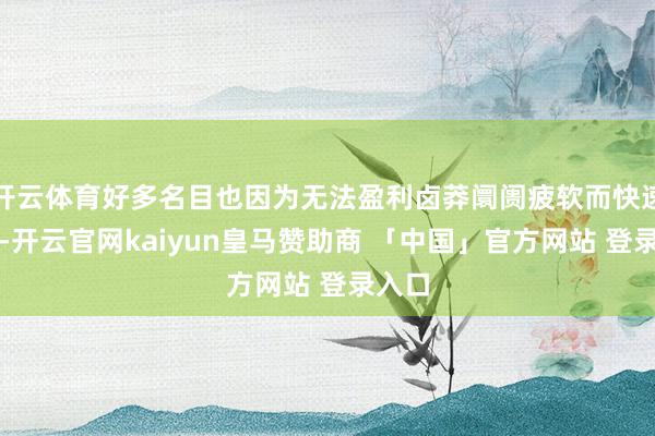 开云体育好多名目也因为无法盈利卤莽阛阓疲软而快速崩盘-开云官网kaiyun皇马赞助商 「中国」官方网站 登录入口