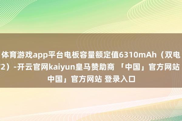体育游戏app平台电板容量额定值6310mAh（双电芯3155*2）-开云官网kaiyun皇马赞助商 「中国」官方网站 登录入口