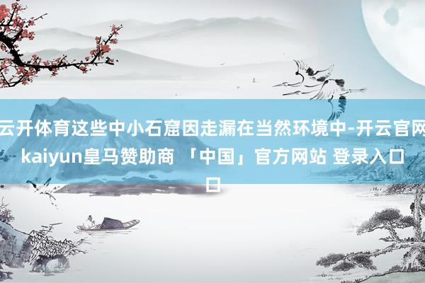 云开体育这些中小石窟因走漏在当然环境中-开云官网kaiyun皇马赞助商 「中国」官方网站 登录入口