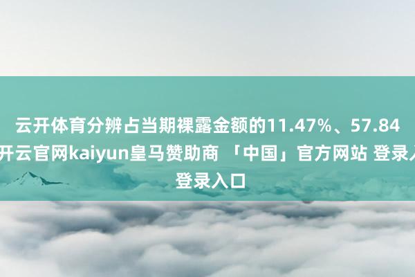 云开体育分辨占当期裸露金额的11.47%、57.84%-开云官网kaiyun皇马赞助商 「中国」官方网站 登录入口