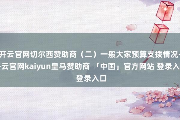 开云官网切尔西赞助商(二)一般大家预算支拨情况-开云官网kaiyun皇马赞助商 「中国」官方网站 登录入口