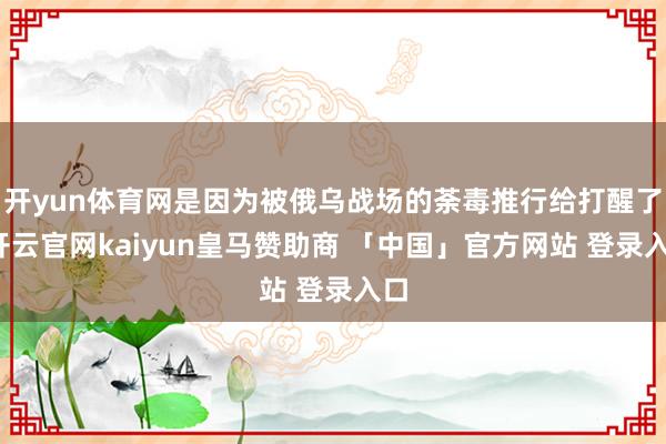 开yun体育网是因为被俄乌战场的荼毒推行给打醒了-开云官网kaiyun皇马赞助商 「中国」官方网站 登录入口