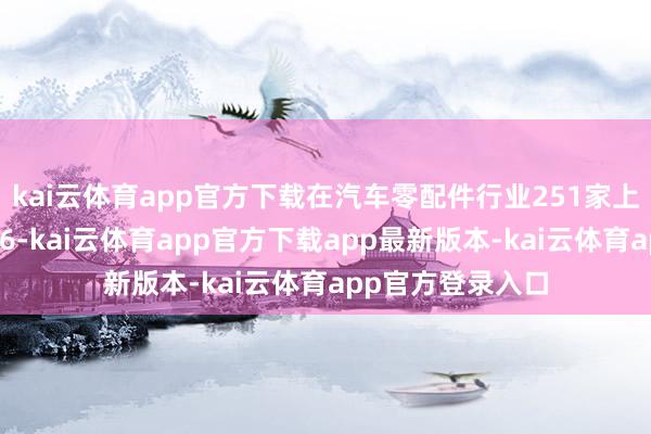 kai云体育app官方下载在汽车零配件行业251家上市公司中名按序6-kai云体育app官方下载app最新版本-kai云体育app官方登录入口