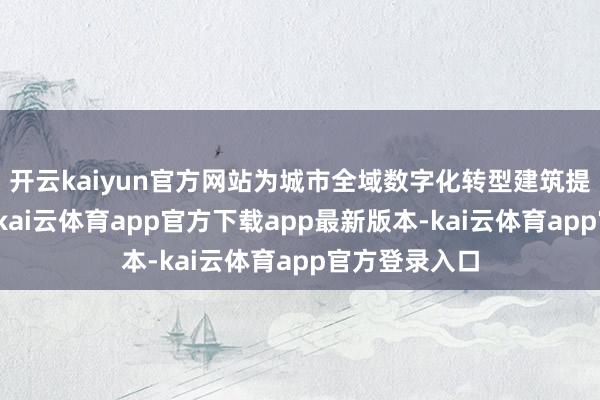 开云kaiyun官方网站为城市全域数字化转型建筑提供前瞻教会-kai云体育app官方下载app最新版本-kai云体育app官方登录入口