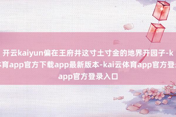 开云kaiyun偏在王府井这寸土寸金的地界开园子-kai云体育app官方下载app最新版本-kai云体育app官方登录入口