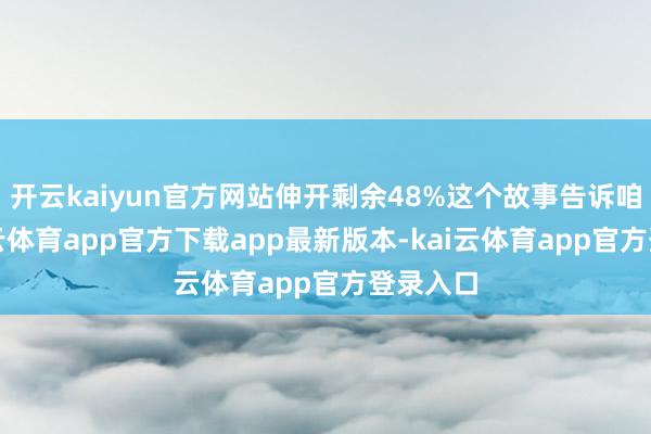 开云kaiyun官方网站伸开剩余48%这个故事告诉咱们-kai云体育app官方下载app最新版本-kai云体育app官方登录入口